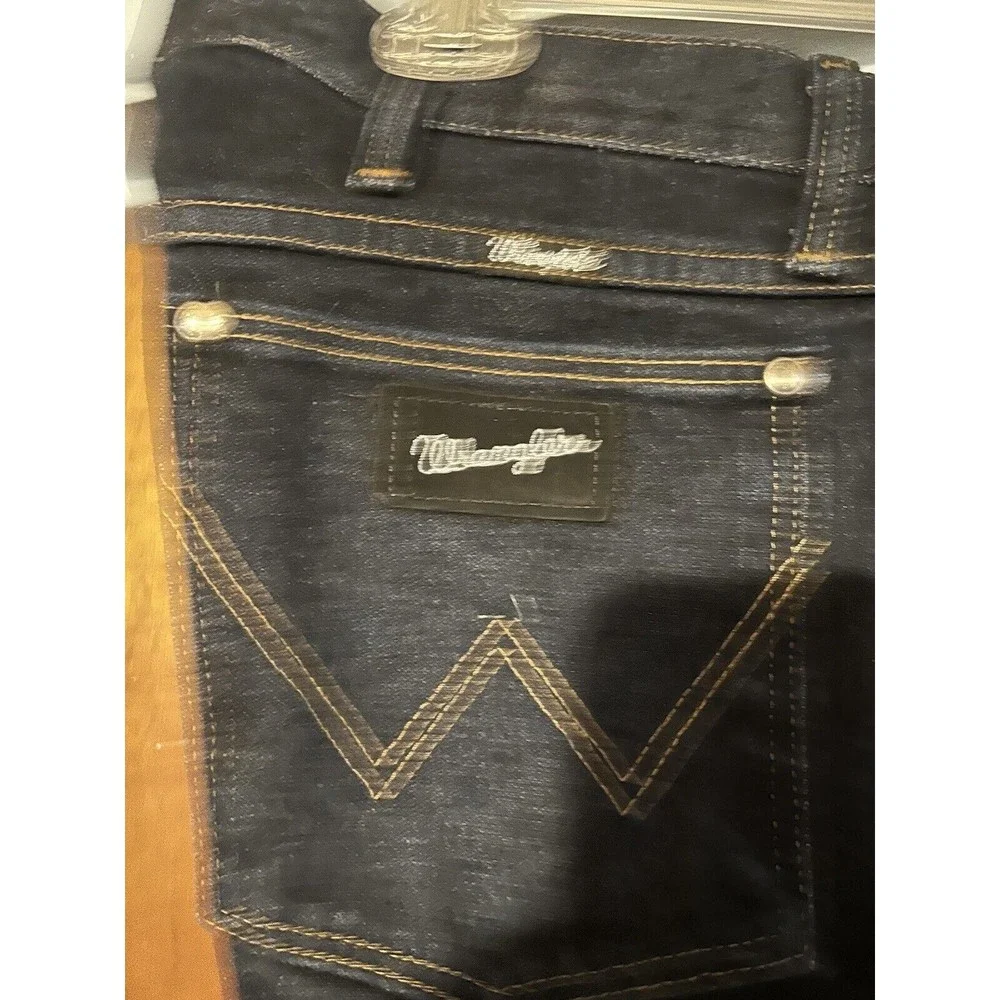 Vintage Wrangler Mens Cowboy Cut 13MSEDD Jeans 38 32 100% Cotton Silver Edition - Picture 2 of 4